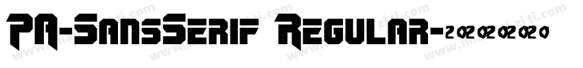 PA-SansSerif Regular字体转换
